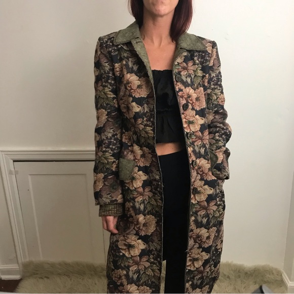 Philosophy Di Alberta Ferretti 90’s Romantic Tapestry Maxi Runway Rare Coat - Picture 15 of 16